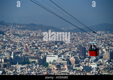 Montjuic cable car, Barcelona, Spain Stock Photo - Alamy