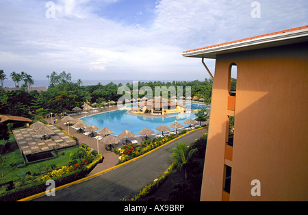 A view of a resort hotel the Barcelo Montelimar, 5-star hotel on the Pacific coast of Nicaragua. Stock Photo