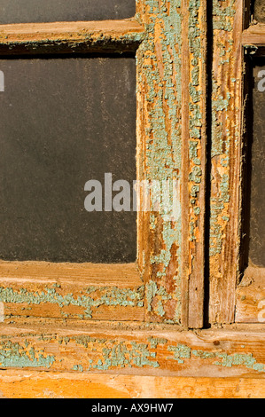 window in a deserted building Stock Photo