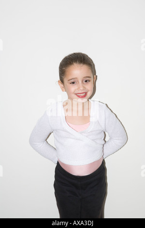 Young girl dressed in ballet outfit Stock Photo