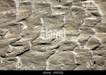Ripple marks on a dry stream bed Stock Photo