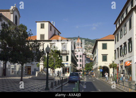 Portugal Madeira Funchal, Rua do Aljube in the centre of town Stock Photo