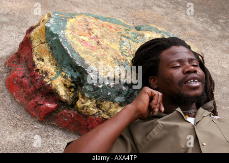 Inspiration Stone at Bob Marley's Nine Mile Museum Stock Photo