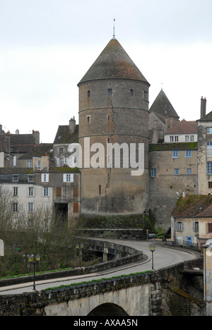 Semur en Auxois in Burgundy France Stock Photo