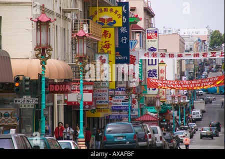 Street scene Chinatown San Francisco Stock Photo