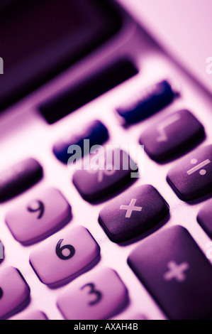 Calculator keypad closeup multiplication button Stock Photo