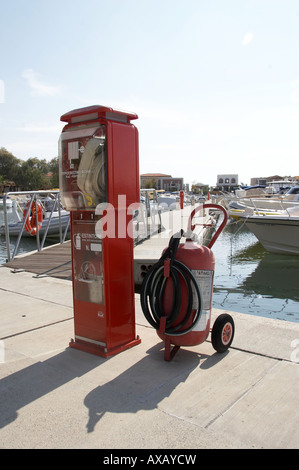 Fire Equipment Marina Greek Islands Stock Photo - Alamy