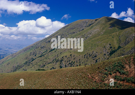 Mountains under blue sky, Province of Mpumalanga, Swaziland, South Africa, Africa Stock Photo