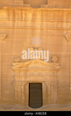 Nabatean Tombs at Medain Salem Western Province Saudi Arabia Stock Photo