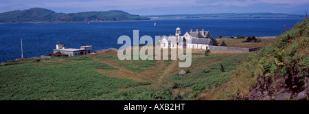 The Island of Little or Wee Cumbrae lighthouse on the west coast Firth of Clyde Strathclyde Scotland UK