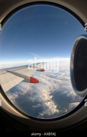 airplane turbine inside view. plane in the clouds Stock Photo - Alamy