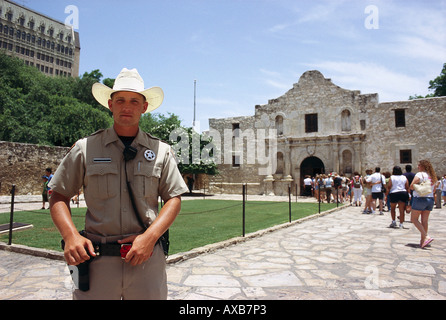 Texas Alamo Ranger, The Alamo, San Antonio, Texas USA Stock Photo