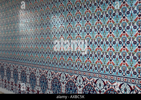 interior mosaic tiling of the Islamic Fatih mosque in Roermond Limburg Netherlands Stock Photo