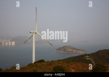 The Lamma Winds windpower turbine on Lamma Island Hong Kong China Stock Photo