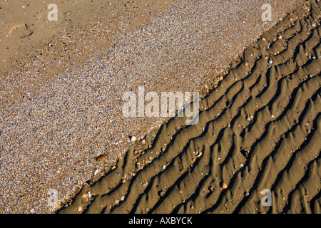 sandy beach and ripple marks, Germany, Lower Saxony, Wangerooge Stock Photo