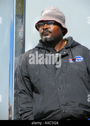 man with toothpick in his mouth, USA, Bronx, New York Stock Photo