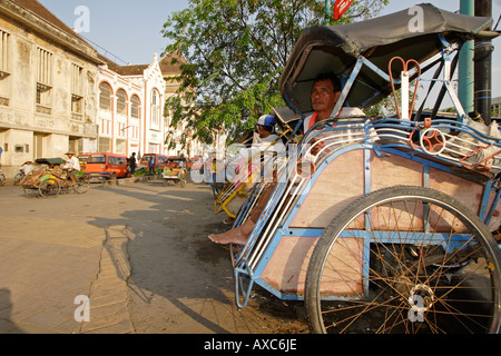 Old Dutch colonial buildings, Semarang, Java, Indonesia Stock Photo