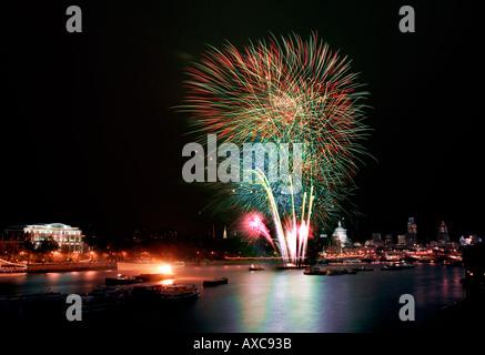 fireworks lord mayor show london england uk london england uk Stock Photo