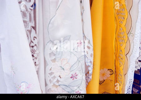 Lace for sale Canary Islands Spain Stock Photo