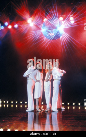 Brotherhood of Man pop group performing on stage left to right Sandra ...