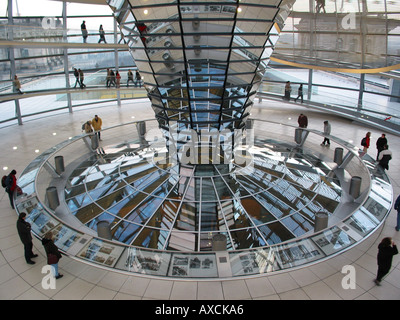 interior of Reichstag dome Berlin Germany Stock Photo