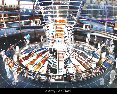 digital impression of interior of Reichstag dome Berlin Germany Stock Photo