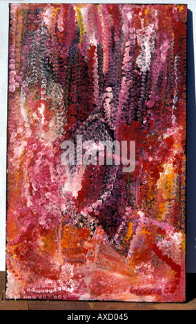 Art by Emily Kame Kngwarreye famous Aboriginal artist at Utopia Central Australia Stock Photo