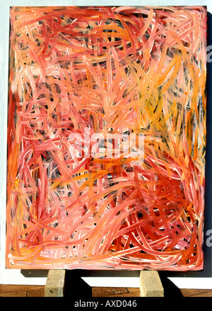 Art by Emily Kame Kngwarreye famous Aboriginal artist at Utopia Central Australia Stock Photo