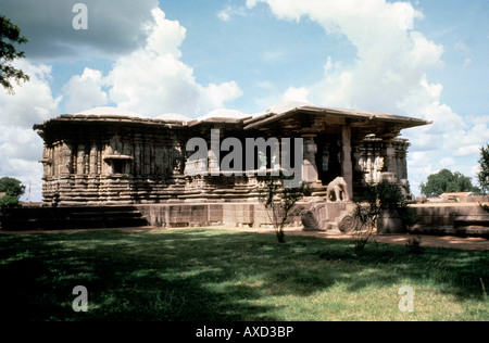 Hanamkonda (India) Thousand Pillar Temple or Rudreshwara Swamy Temple View from southwest. Telangana, India Stock Photo