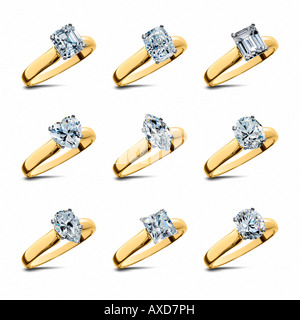 diamond engagement ring Stock Photo