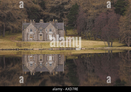 Glas allt Shiel royal lodge, Glen Muick, Balmoral Estate, Cairngorms National Park. Stock Photo