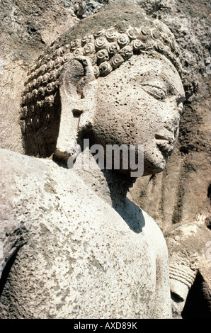 Detail Of Stone Carving Of The Buddha Ellora Caves Unesco World 