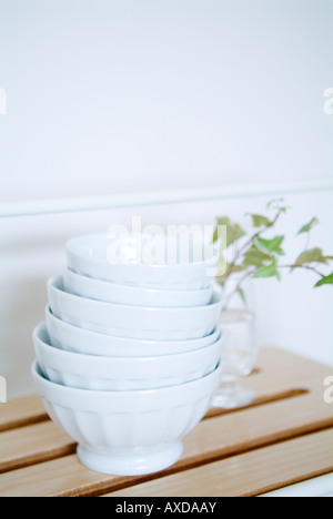 Stack of bowls Stock Photo