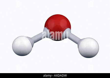 Water molecule model Stock Photo