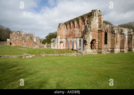Furness Abbey located in the wooded Vale of Nightshade near Barrow in Furness Cumbria Stock Photo