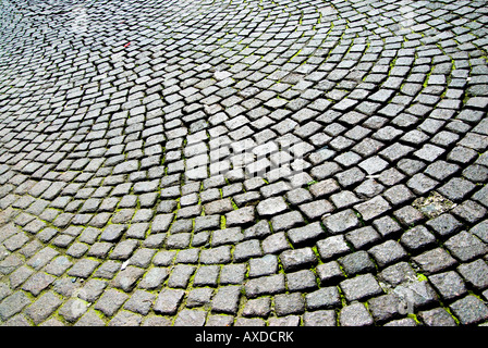 Close up of cobbled streets in Naples Italy Stock Photo