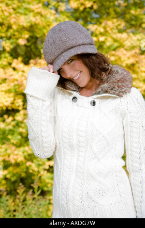 Woman in autumn fashion, portrait Stock Photo