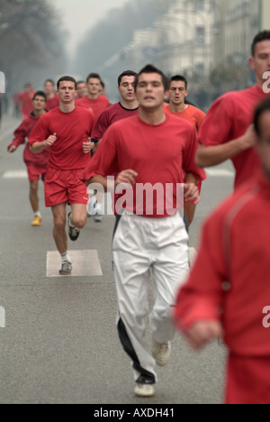 Runners in an Endurance Road Race Stock Photo