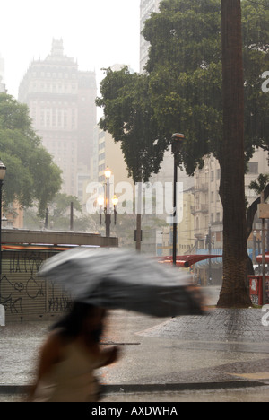 Rainy Day in São Paulo, Brazil Stock Photo