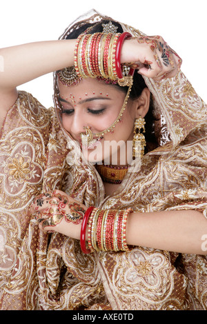 Portrait of a bride posing Stock Photo