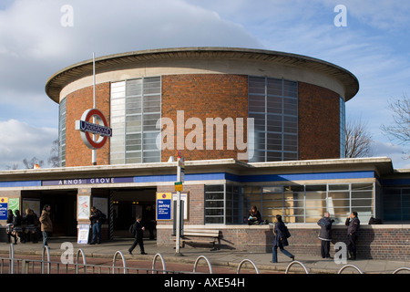 Arnos Grove, London Underground Station, London. 1932. Architect: Charles Holden Stock Photo