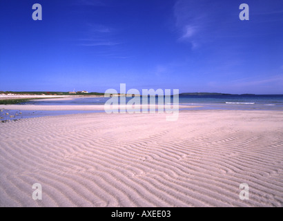dh Newark Bay beach DEERNESS ORKNEY SCOTLAND Scottish island remote sandy beaches tranquil blue sky peaceful sand ground Stock Photo