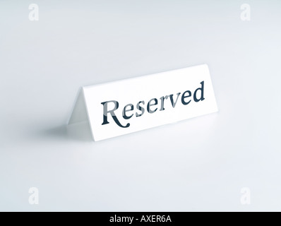 reserved sign Stock Photo