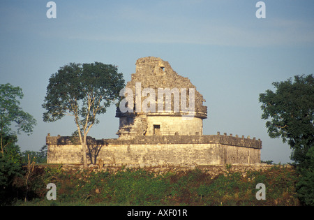 El Caracol Mayan astronomical observatory, Chichen Itza, Yucatan, Mexico Stock Photo