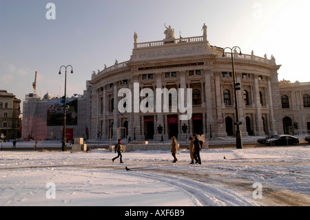 theatre Burgtheater in Vienna in winter Stock Photo
