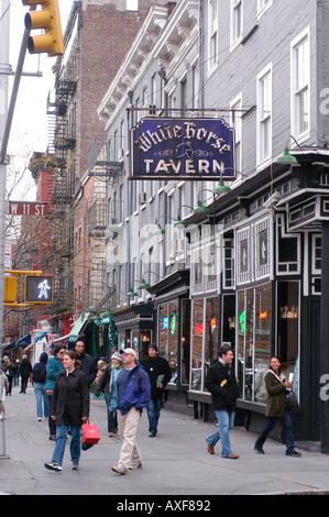 The Whitehorse Tavern on Hudson St in Greenwich Village Stock Photo