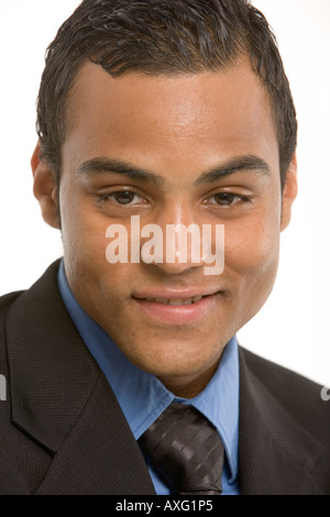 Close up of the face of an attractive young businessman Stock Photo