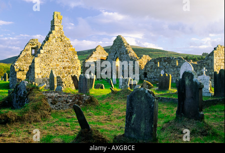 Antrim Ruins of 15C Bonamargy Friary burial place of chieftain Sorley Boy MacDonnell at Ballycastle Co Antrim Northern Ireland Stock Photo