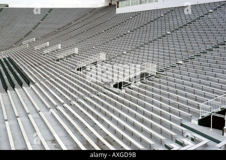 Empty Michigan State University football field or stadium Stock Photo