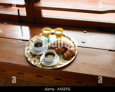 Breakfast on Tray Stock Photo